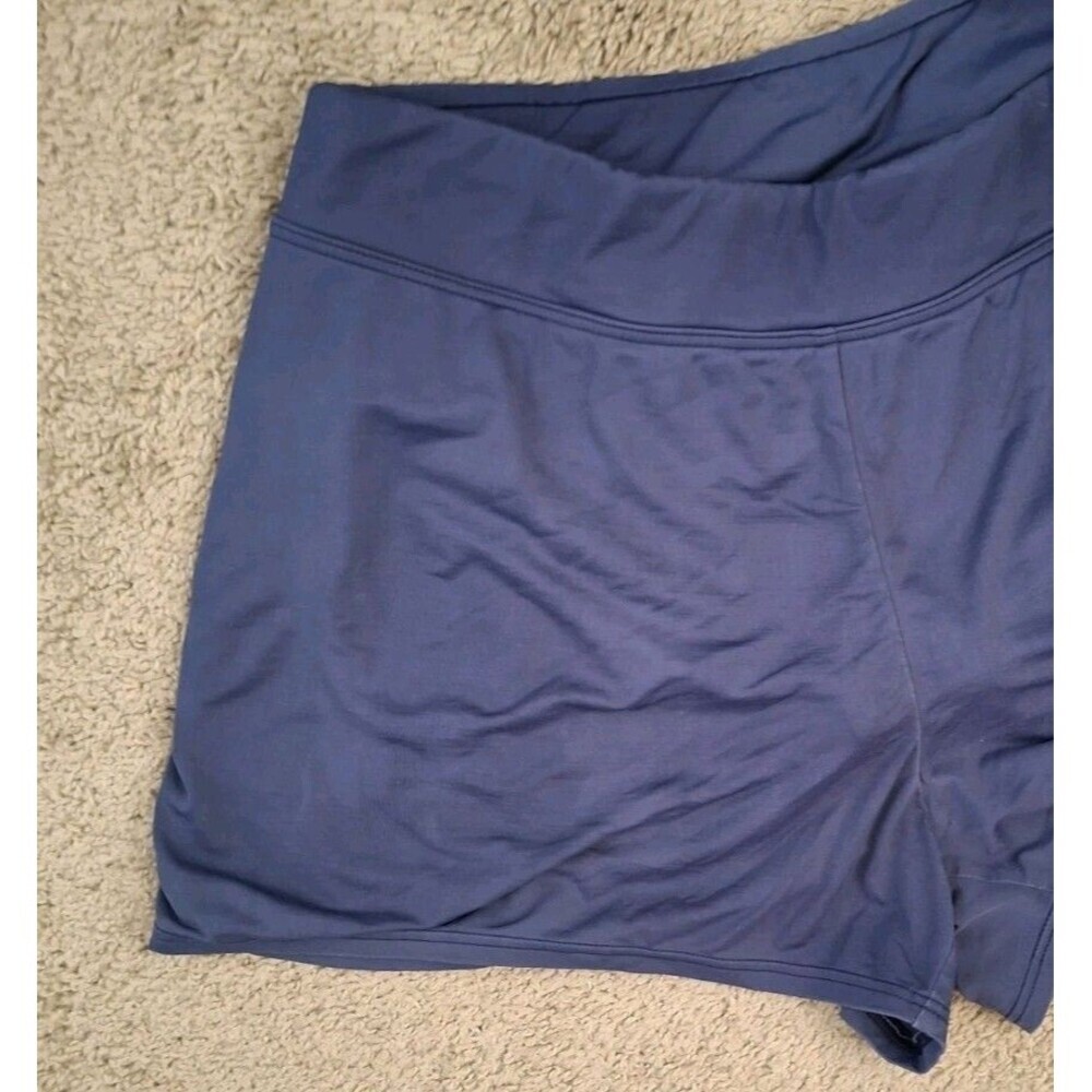 Lands End Swim Shorts Womens Size 10 Navy Blue Lined Pull On Beach Pool Vacation - Picture 4 of 5